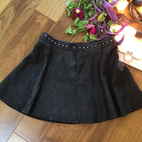 Harley-Davidson Dresses & Skirts - Harley Davidson Black Skirt Goat Skin Leather